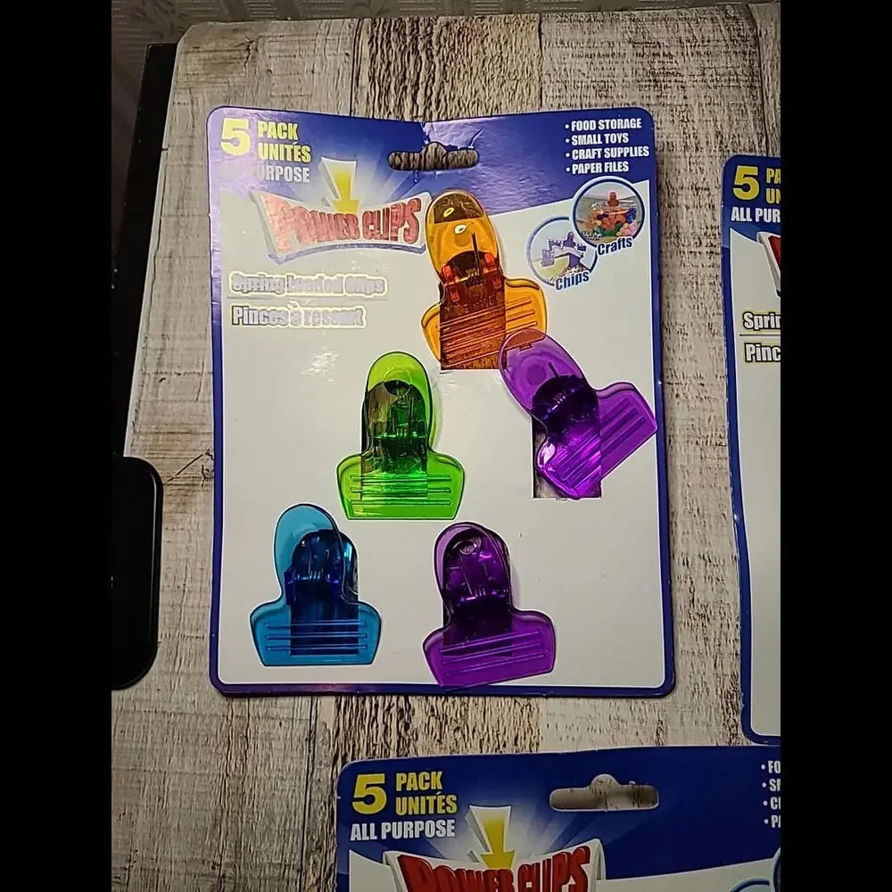 3 5 Pack Of Power Clips Organization/Chip Clip/Craft Supplies/Paper Files